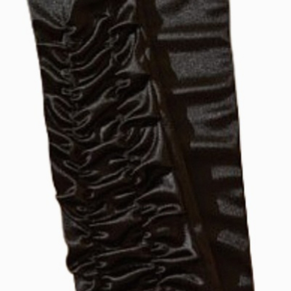 PLUS-SIZE ☆ MIDNITE BLACK STRETCH SATIN ☆ OPERA LENGTH GLOVES ☆ NWT - Picture 3 of 5